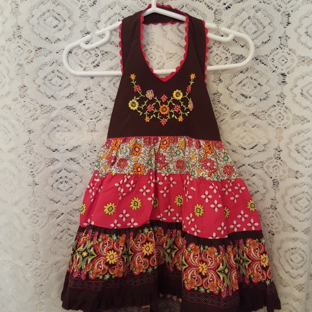 Adorable baby girl halter dress